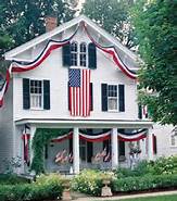 house with bunting