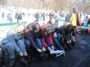 Lacing up!