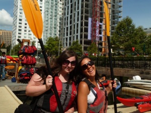 Vanessa from Brazil with her friend also shared one kayak