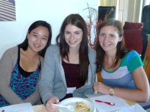 Jamie from South Korea with Natalie and Kristina from Germany