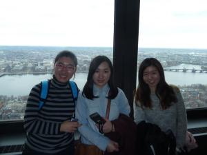 Gloria and Joyce from China with Sammi from South Korea