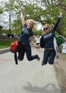 These two aupairs enjoyed the Walk for Hunger 2012