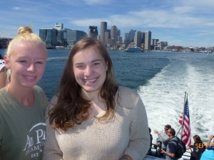 Michaela and Sophie from Germany who just arrived a few days ago in the USA to start their aupair year