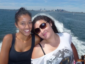 Nawal from France with Priscila from Brazil, who just started her second aupair year 
