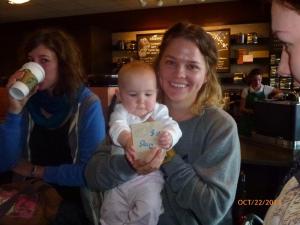 Stacey from South Africa with her hostchild. We celebrated Stacey's first prize for winning in the aupair bucket list competition today as well.