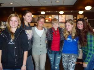 Lynn, Pia from Germany, Elina from Russia and Linda and Violetta from Germany