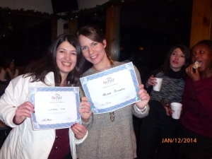 Clemence and Allison from France received with many others their education certificate after completing the credits for the aupair program.