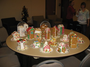 Au Pair's have fun making gingerbread houses!