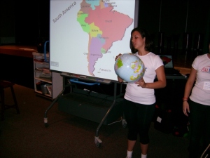 First grade classes studying South America