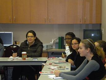 Au Pairs are eager to learn more tips on child care safety at the Red Cross.