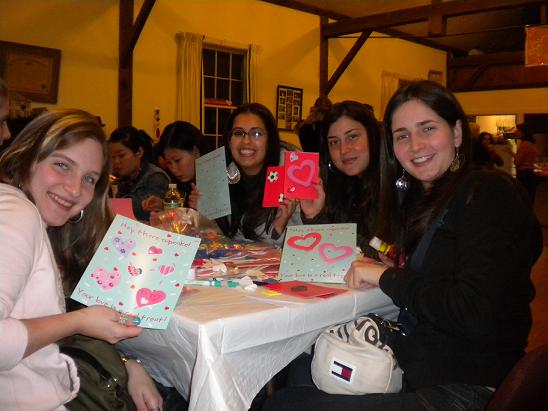 Ivy, Camilla and other girls from Brazil show off their creative work at our Valentine's Day Extravaganza!