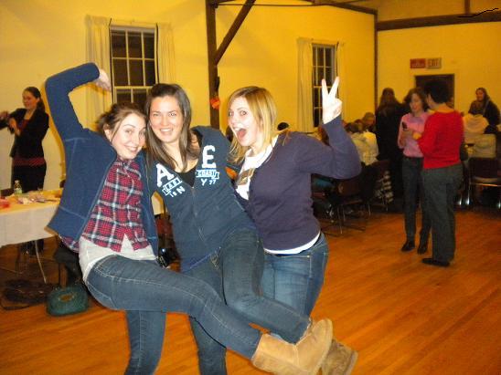 Au Pairs from New Canaan, Darien and Norwalk kick up fun at cluster meeting.