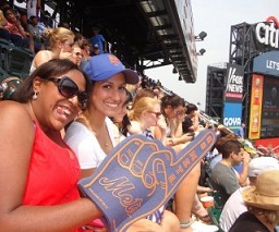 Lana and Aline at Mets game