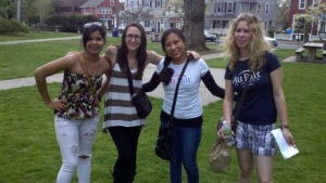 Scavenger hunt in downtown Fairfield,Connecticut
