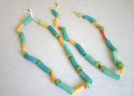 colored pasta necklace