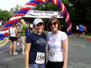 Michelle and Amy Au Pairs from S. Africa Walked 5k for Autism