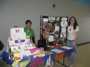 Au pairs from Mexico showing their colorful display!