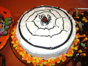 Halloween Spider Web Cake