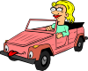 Girl driving car