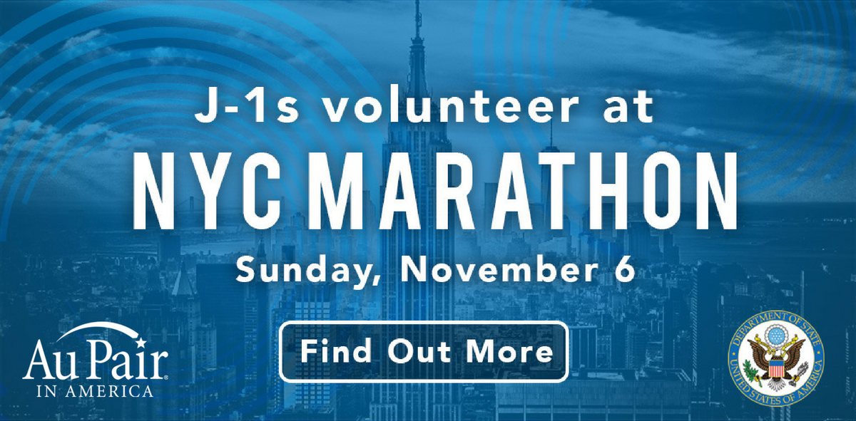 Au Pair in America volunteers at the NYC Marathon | #APIArunsNYC #RouteJ1 #TCSNYCMarathon