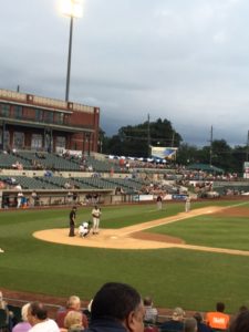 Au pairs enjoy a minor league baseball game in New Jersey