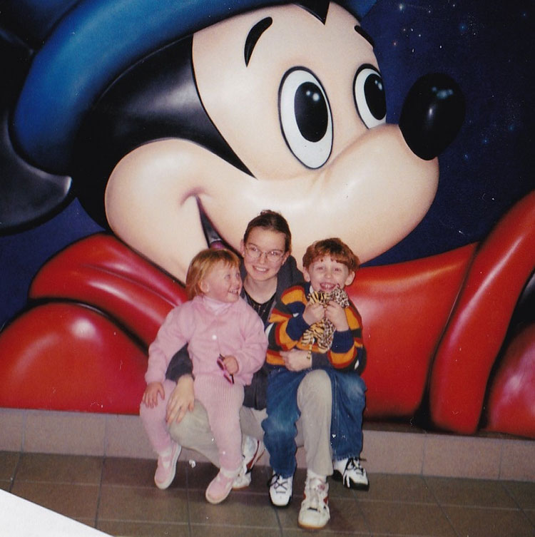 Katrin, Hannah and Austin at Disney World in February 1999