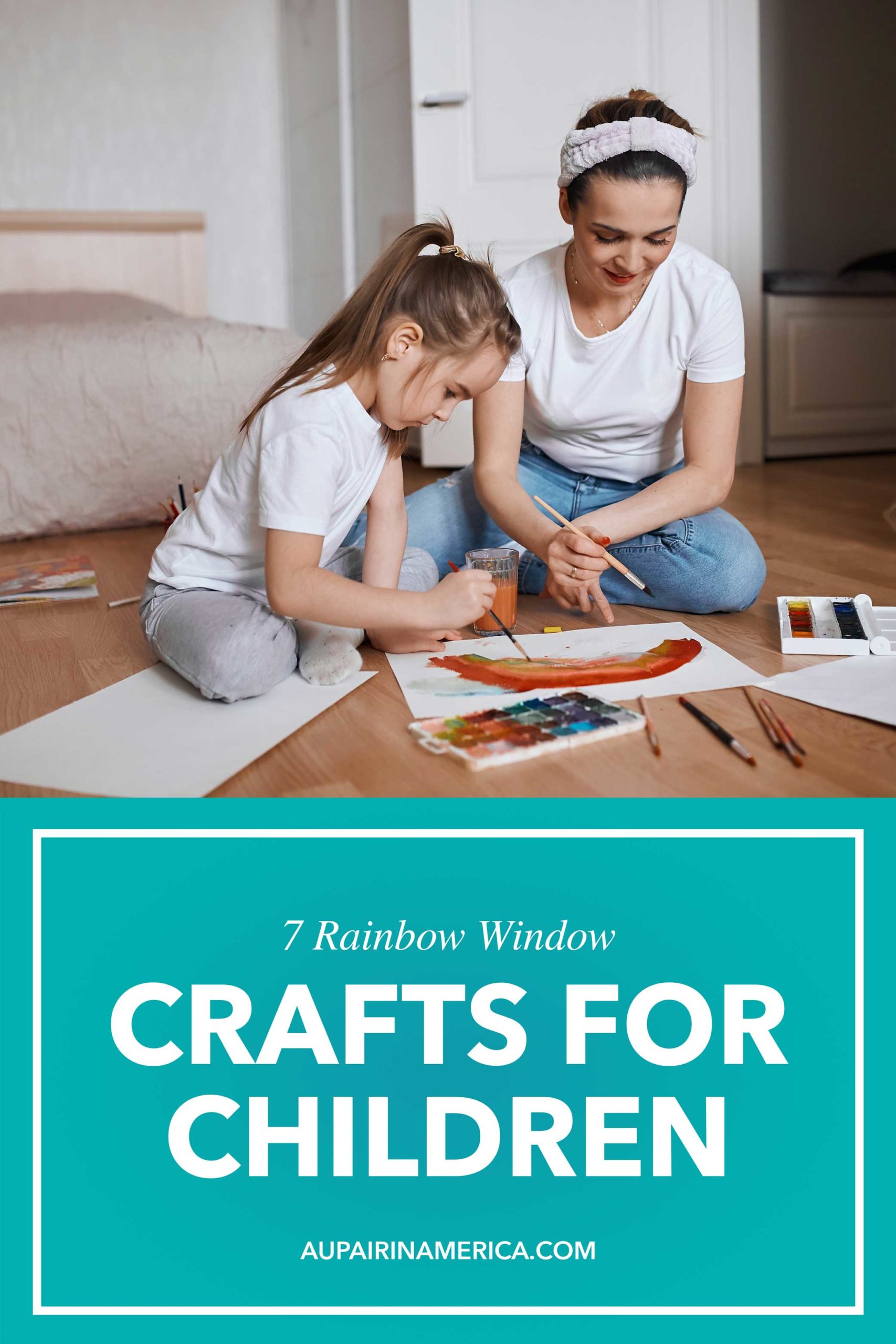 7 fun rainbow window crafts for children and au pairs