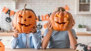 halloween concept kids inside