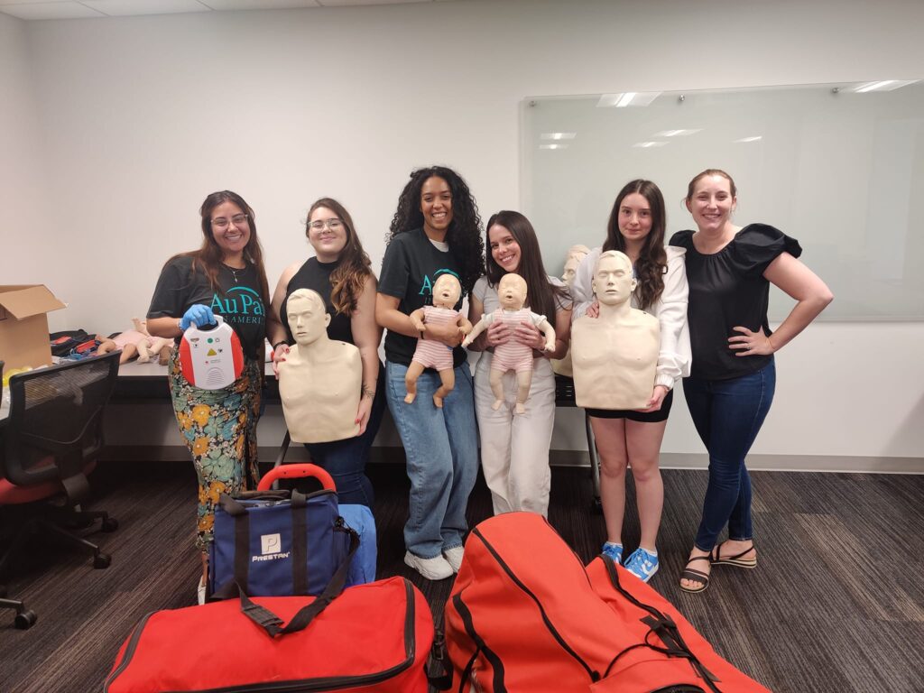 Au Pair in America au pairs attending a training at the American Red Cross in Kansas City, MO
