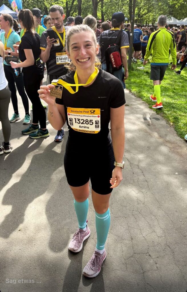 Amina Au Pair running NYC Marathon 2025