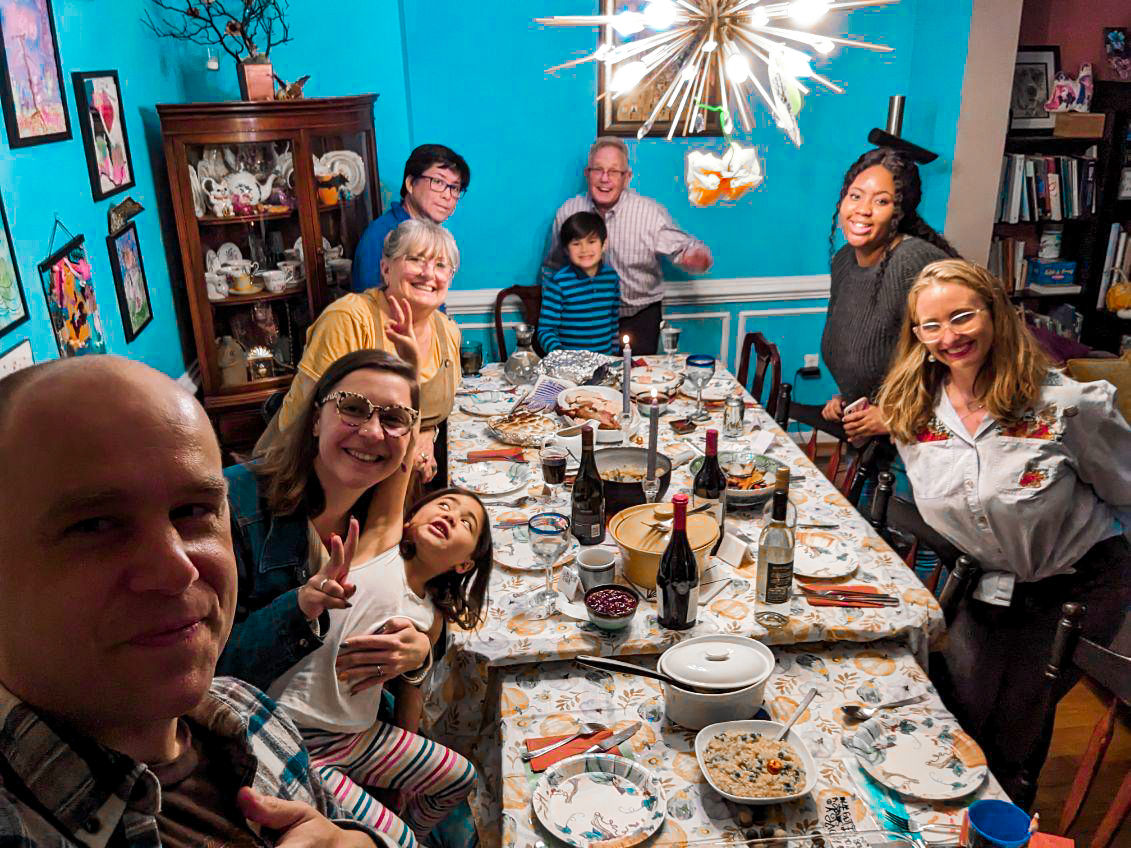 Au pair and host family Thanksgiving