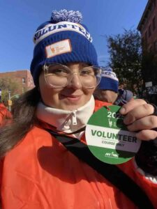 Au Pair in America au pair volunteer at the 2025 NYC Marathon