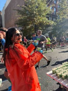 Au Pair in America au pair volunteers at the 2025 NYC Marathon