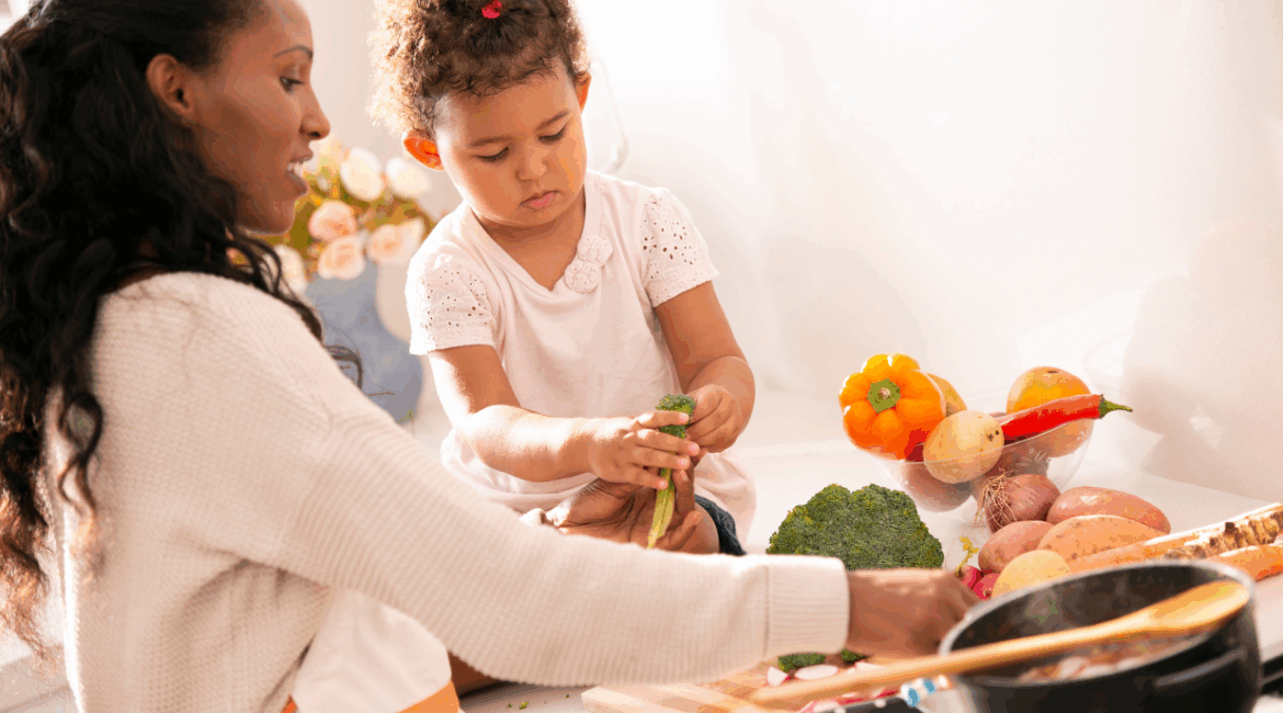Cooking in the kitchen