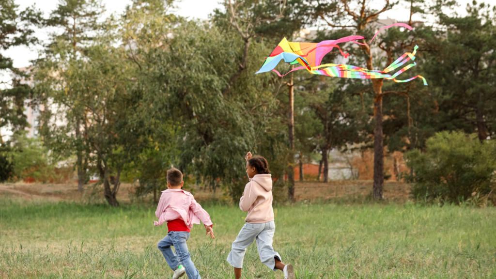 flying kite