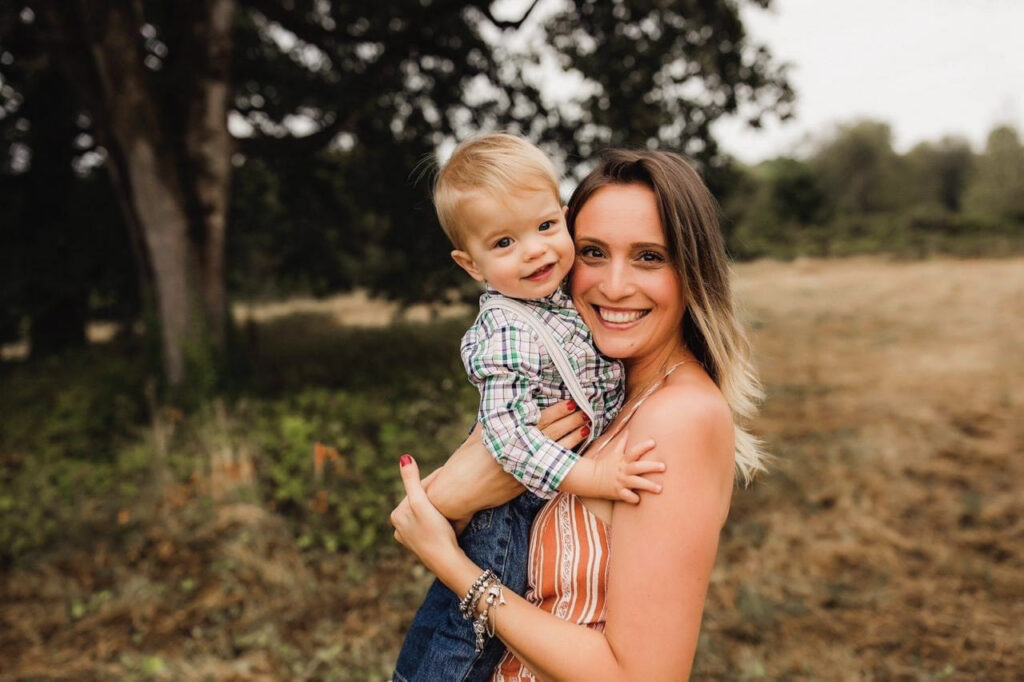 au pair with host child