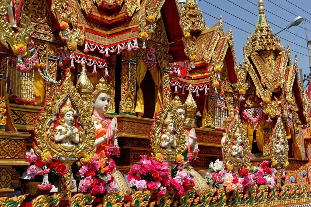 Summer celebration of Bun Bang Fai in Thailand